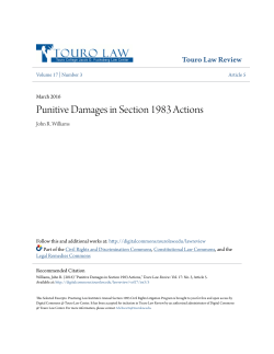 Punitive Damages in Section 1983 Actions
