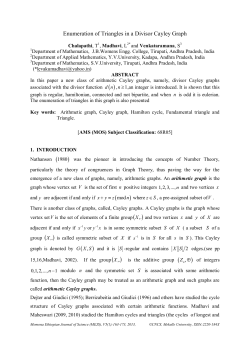 Enumeration of Triangles in a Divisor Cayley Graph