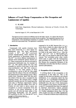 Influence of Local Charge Compensation on Site Occupation and