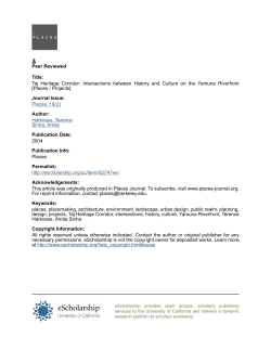 Taj Heritage Corridor: Intersections between History and Culture on