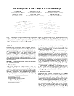 The Biasing Effect of Word Length in Font Size - vialab