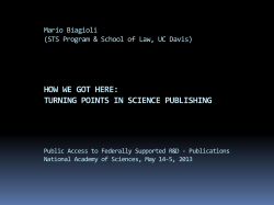 how we got here: turning points in science publishing