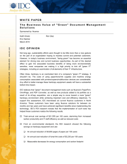 The business value of &ldquo;green&rdquo; document management