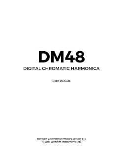 DM48 User Manual - DM48 Digital Chromatic Harmonica