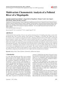 Multivariate Chemometric Analysis of a Polluted River of a