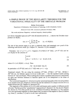 a simple proof of the regularity theorem for the variational inequality