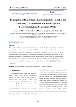 Journal of Applied Chemistry