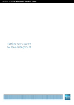 Settling your account by Bank Arrangement