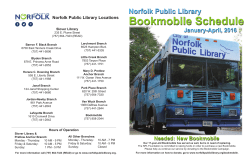 Bookmobile Schedule - Norfolk Public Library