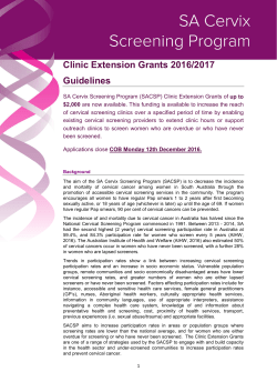 Clinic Extension Grants Guidelines 2016-2017