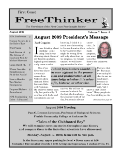FreeThinker - First Coast Freethought Society, Inc.