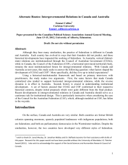 Introduction - Canadian Political Science Association