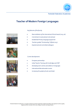 Teacher of Modern Foreign Languages