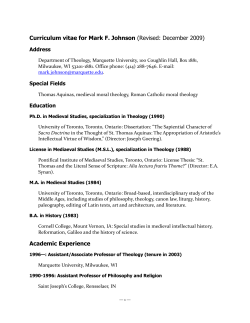 Mark F. Johnson`s Curriculum vitae