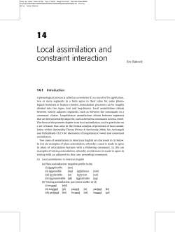 14 Local assimilation and constraint interaction
