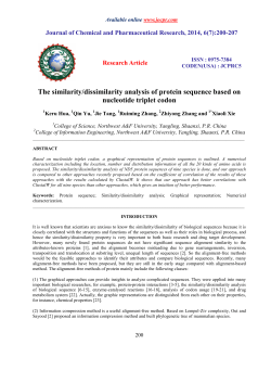 The similarity/dissimilarity analysis of protein sequence based on