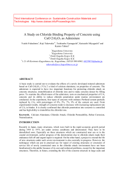 A Study on Chloride Binding Property of Concrete