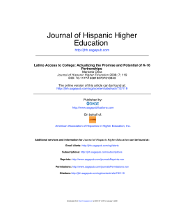Oliva (2008) Latino access to college