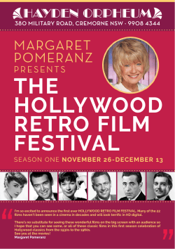 THE HOLLYWOOD RETRO FILM FESTIVAL