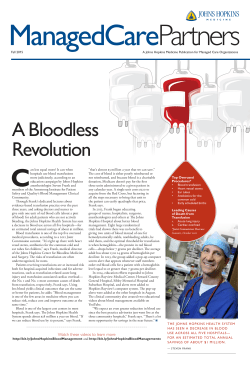 A Bloodless Revolution - Johns Hopkins Medicine