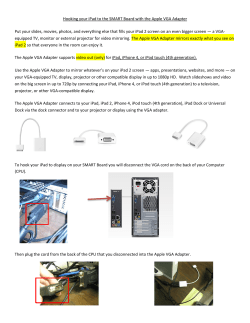 Hooking your iPad to the SMART Board with the Apple VGA Adapter