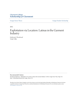 Latinas in the Garment Industry