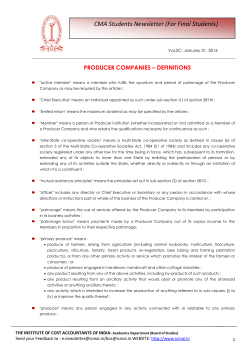 CMA Students Newsletter (For Final Students)