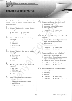 Electromagnetic Waves .: . . ,