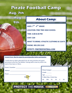 About Camp - Pine Tree Pirates Football