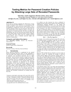Testing Metrics for Password Creation Policies by Attacking