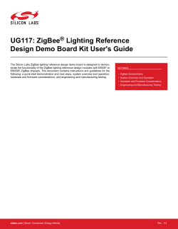 UG117: ZigBee Lighting Reference Design Demo