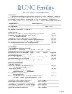 Male Fertility Evaluation Questionnaire