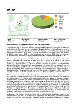 BRUNEI - Religious Freedom in the World Report 2016