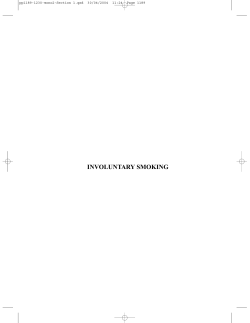 involuntary smoking - IARC Monographs on the Evaluation of