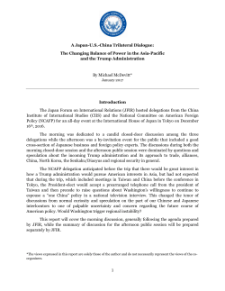 1 A Japan-U.S.-China Trilateral Dialogue: The Changing Balance of