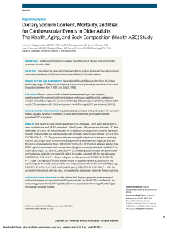 Dietary Sodium Content, Mortality, and Risk for Cardiovascular
