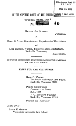 Johnson v. Avery - Brief for the Petitioner