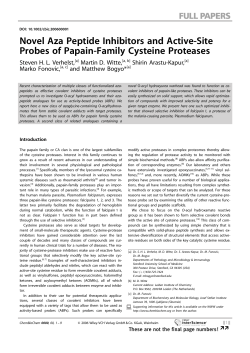Novel Aza Peptide Inhibitors and Active-Site Probes of