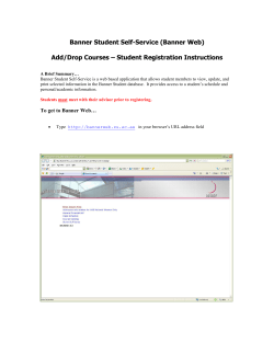 How to Register for classes through Banner Self