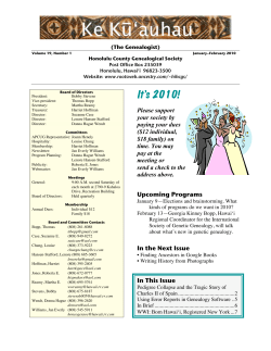 The Genealogist - RootsWeb