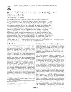 The accumulation of silver in marine sediments