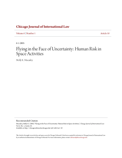 Flying in the Face of Uncertainty: Human Risk in Space Activities