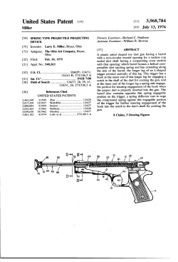 Spring type projectile projecting device