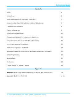 Library Brochure - Central Library, IIT Delhi