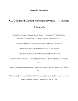 C60/Collapsed Carbon Nanotube Hybrids