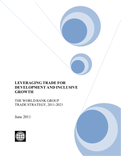 wbg trade strategy: leveraging trade for development and growth