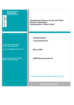 Development Finance, Private and Public Sectors in Zimbabwe