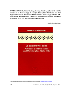 RAM&Iacute;REZ VIDAL, Gerardo. La palabra y el pu&ntilde;o: perfiles de la