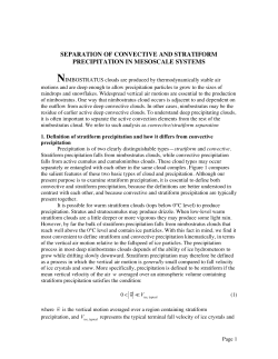 separation of convective and stratiform