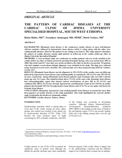 the pattern of cardiac diseases at the cardiac clinic of jimma